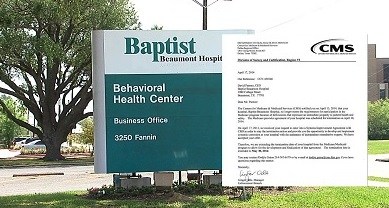 Exclusive Baptist Beaumont at risk of losing Medicare Medicaid