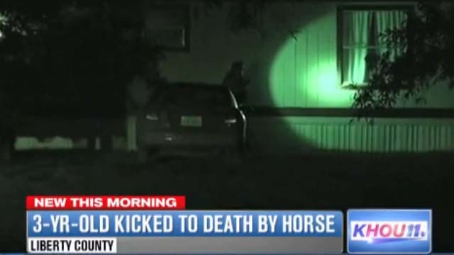 3-year-old dies after being kicked by horse at Liberty County home ...