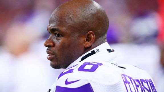 Former Minnesota Vikings running back Adrian Peterson in no rush