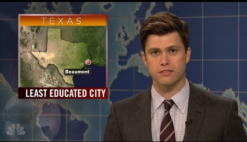 Beaumont bashed on SNL for being least educated 12newsnow