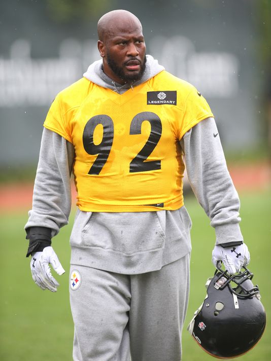 Steelers linebacker James Harrison returns sons' participation