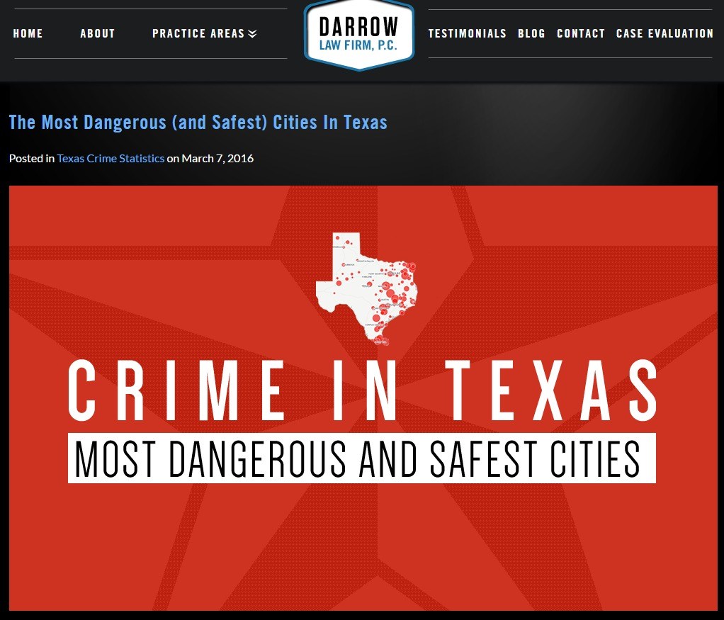 Beaumont ranked third most dangerous Texas city on Houston law